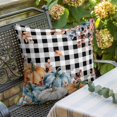 thumbnail image 3 of Throw Pillow Covers, Orange Blue Grey Pumpkins Fall Decorative Throw Pillow Covers 20x20 Inch, Thanksgiving Botanical Plaid Square Linen Pillow Cases for Couch/Living Room/Sofa, 3 of 9