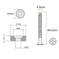 thumbnail image 3 of 4 Set Guitar Neck Mounting Plate Bushings/Ferrules 14 mm Diameter with Screws, 3 of 7