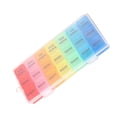 thumbnail image 4 of MasteelfCA Colorful English 21 Grids Pill Box Portable Monthly Pill Organizer Container Storage Box Medicine Case, 4 of 8