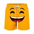 thumbnail image 5 of oelaio Beach Shorts for Boys Girls Funny 3d Print Casual Summer Shorts Elastic Waist Drawstring Vacation Shorts with Pockets Orange 9 Years, 5 of 7