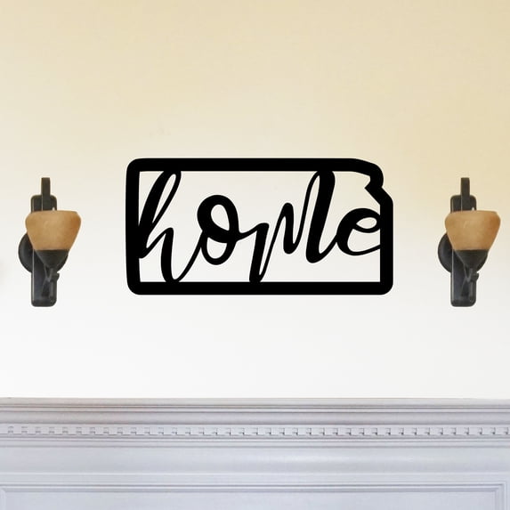 Kansas Home State Silhouette Solid Steel Home Decor Decorative Accent Metal Art Wall Sign