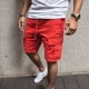 thumbnail image 1 of WILLBEST Pantalones Cortos para Hombre, Informales, Lisos, con Bolsillo Cargo, Ajustados, con Cordón, de Verano, 1 of 6