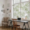 thumbnail image 5 of Watercolor Forest Sage Green Tier Curtains 54 Inch Length, Abstract Modern Trees Cafe Short Curtains for Bathroom Over Sink, Small Kitchen Curtain Light Filtering Tiered Drapes 2 Panels 27.5"Wx54"L, 5 of 8