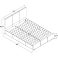 thumbnail image 5 of Medieval Majesty Upholstered Platform Bed Frame | Low-Profile Bed with Full Slat Support System No Box Spring Needed, Easy Assembly | Gray, Queen, 5 of 6