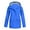 Blue, variant on cocolona Womens Plus Size Rain Jacket Outdoor Long Sleeve Zipper Drawstring Hooded Raincoat Winter Windproof Coat Outwear