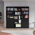 thumbnail image 2 of FM FURNITURE Acoma 3 Piece Living Room Set Black Engineered Wood, 2 of 7