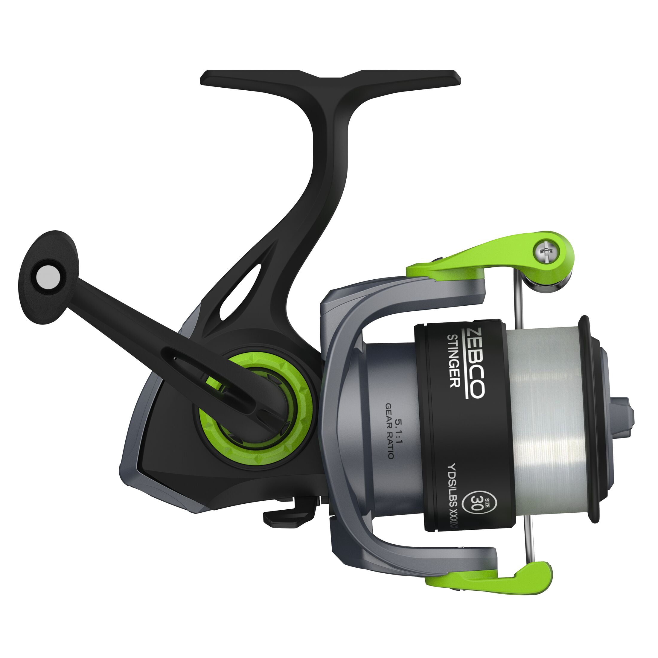 Zebco Stinger Spinning Reel and Fishing Rod Combo, 7-Foot, 2-Piece Rod, Size 30 Reel