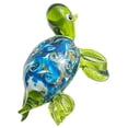 thumbnail image 2 of Figurita de tortuga de cristal artesanal, figura de Animal de tortuga, figura de tortuga marina en miniatura, decoración de escritorio, 2 of 5