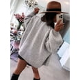 thumbnail image 4 of Womens Oversized Cardigan Sweaters 2025 Fall Long Lantern Sleeve Knit Open Front Light-Weight Sweater Light Gray S, 4 of 8