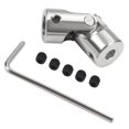 thumbnail image 1 of HUGFEGWE 5mm to 8mm Inner Dia Rotatable Universal Steering Shaft U Joint Coupler L35 x D14 CJB91-112029, 1 of 7