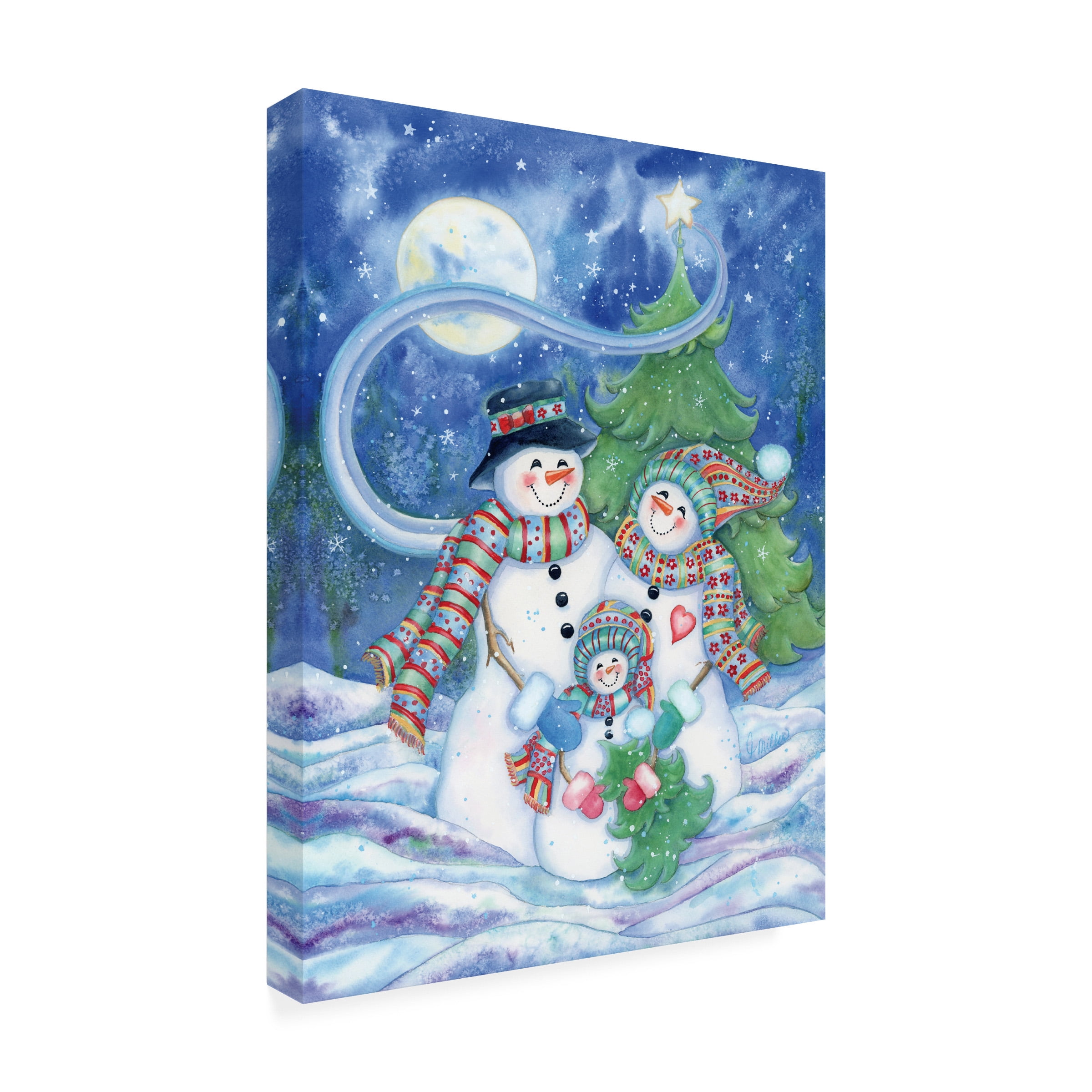 Tracy Miller 'Snowman Family' Canvas Art