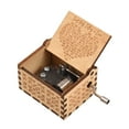 thumbnail image 1 of Cajas musicales Caja de música de madera vintage Tamaño de la palma de la mano Caja de madera con manivela Caja de música Hermoso dispositivo musical de madera tallada con melodía No puede evitar enam TOMSHOO Cajas musicales, 1 of 6