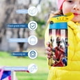 thumbnail image 5 of Kids Water Bottle with Straw - Power Rangers 16.9 Oz Stainless Steel Vacuum Insulated Water Bottle for Boys Girls, 5 of 7