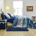 thumbnail image 2 of College Dorm Sheet Set in Navy, Twin XL Size, Solid Navy Blue, Soft Microfiber, Deep Pockets, by Dawn, 2 of 6