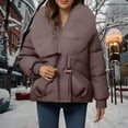 thumbnail image 2 of iHPH7 Puffer Jacket Womens Winter Clothes Winter Clothing for Women Puffy Jackets Women Warm Clothes for Women Thick Winter Coats for Women Winter Outfits for Women Coffee XL, 2 of 4