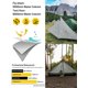 thumbnail image 4 of Tienda de campaña LANSHAN, ultraligera, impermeable para 3 estaciones, para 1 persona, gris, 4 of 7