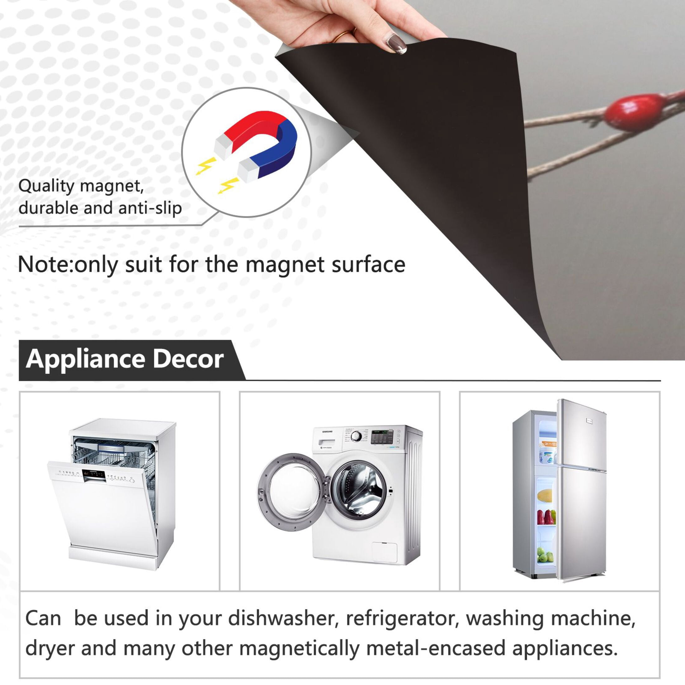 Dishwasher Magnetic Sticker 23x26 Inch Refrigerator Magnetic Sticker Washing Machine Magnetic Sticker Kitchen Panel Magnetic Sticker Home Decor Christmas Decoration Cross