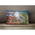 thumbnail image 4 of Great Horned Owl In The Desert Canvas Fabric Decorative Pillow, 4 of 4