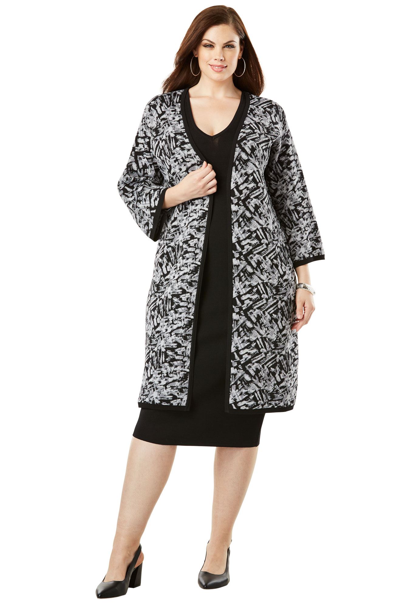 sheath dress with sweater