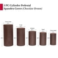 thumbnail image 3 of 1 Set, Spandex Pillar Covers for Metal Cylinder Pedestal Stands 5 Pcs/Set - Chocolate Brown Covers ONLY/Cylinder Pedestal Stands NOT INCLUDED, 3 of 4