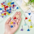 thumbnail image 3 of 50pcs Flower Dangle Charms 5 Colors Stitch Marker Charms Zipper Pulls Charms with Letter Beads Flower Pendants with Lobster Claw Clasp, 3 of 6
