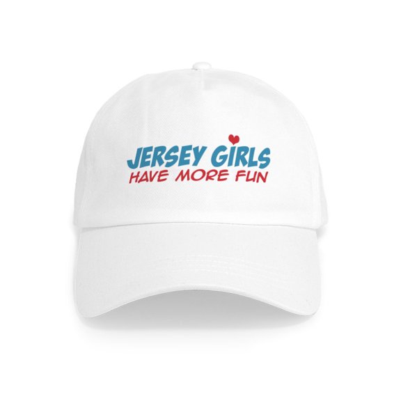 CafePress - Jersey Girls Have More Fun Cap - Adjustable 100% Brushed Unisex Casual Cotton Baseball Cap, Beige, 1