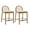 White - Sherpa - 26", variant on Guyou Modern Bar Stools Set of 2, 30" Counter Height Bar Stools with Natural Rattan Back and Solid Wood Frame, Linen Upholstered Kitchen Island Chairs for Bar Island Cafe Kitchen, Beige