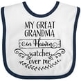 thumbnail image 3 of Inktastic My Great Grandma in Heaven Watches over Me Boys or Girls Baby Bib, 3 of 4