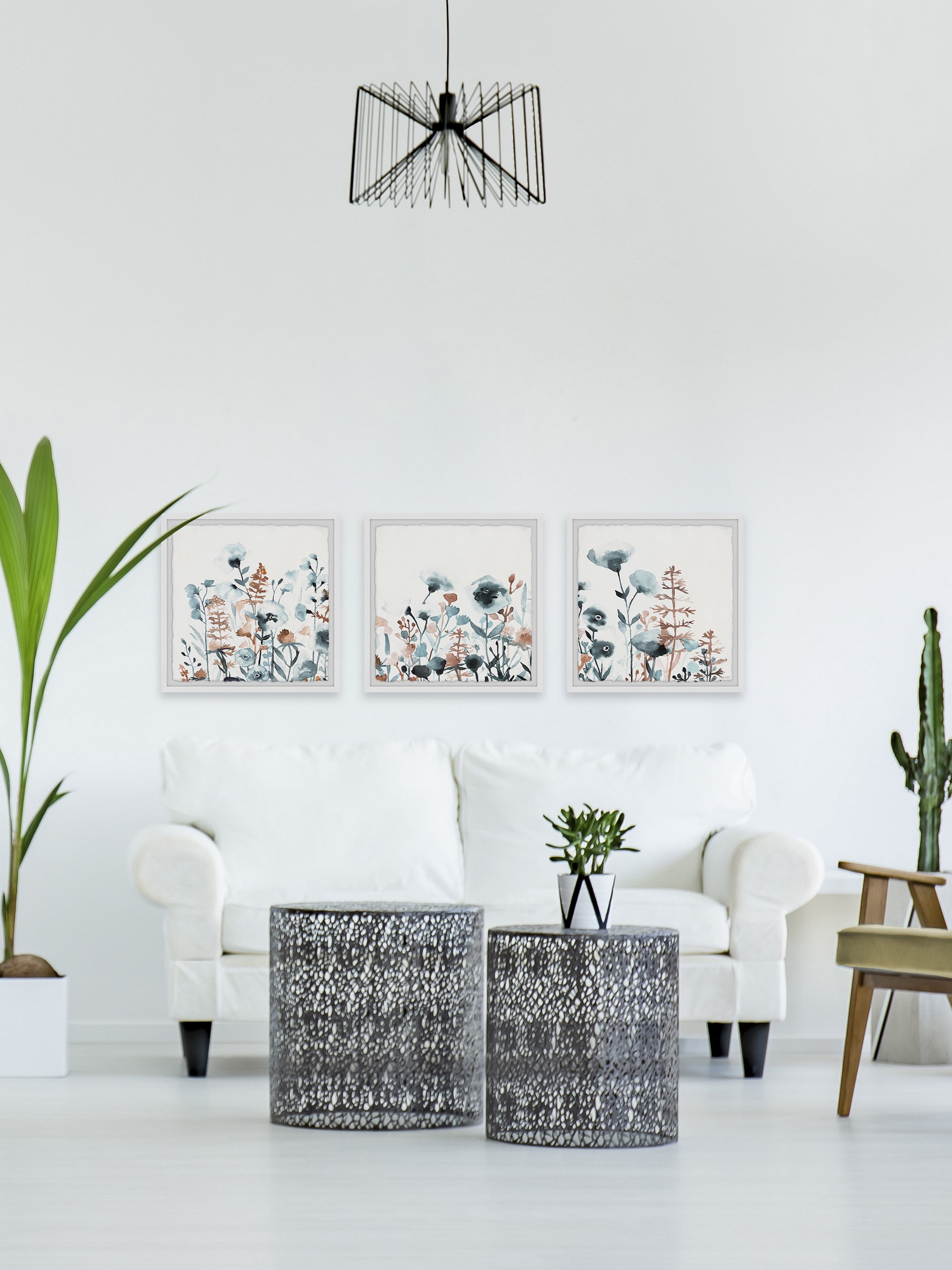 Marmont Hill Lovely Wildflowers Triptych, 18" x 54"