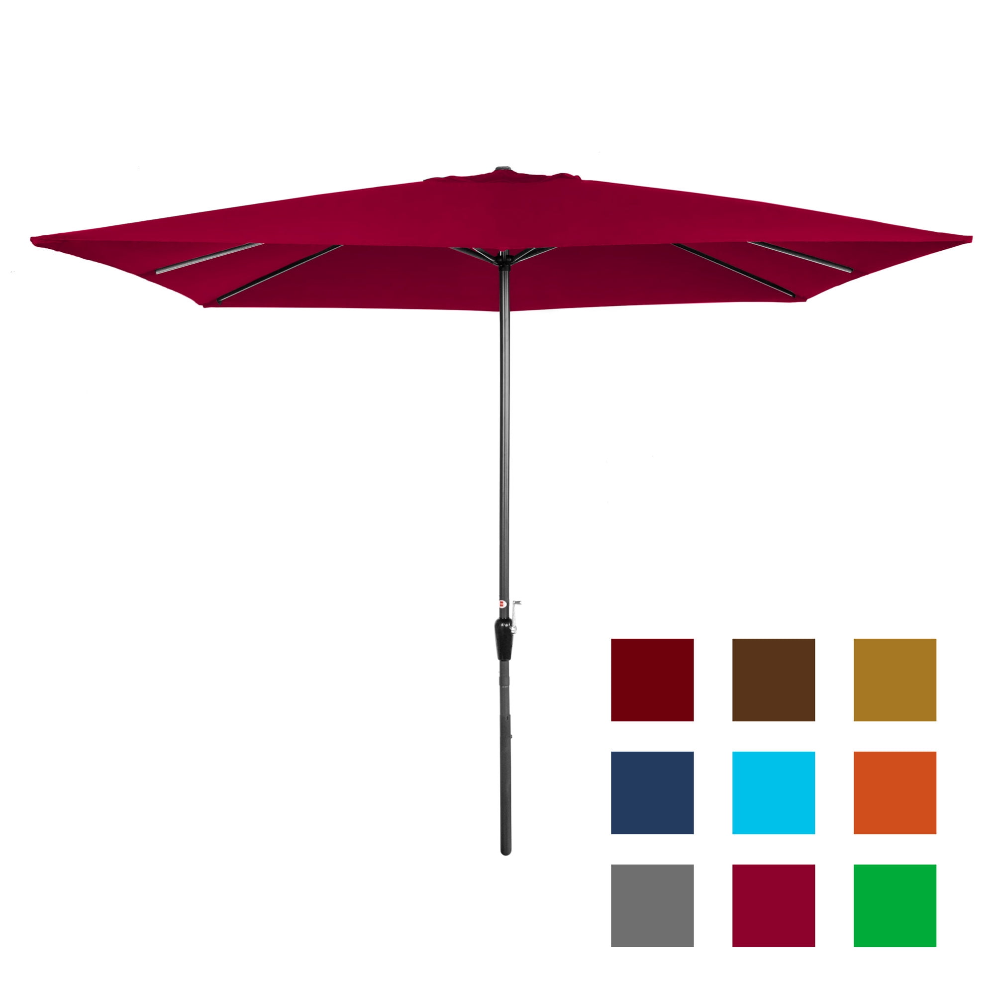 Best Choice Products 8x11ft Rectangular Patio Umbrella w/ Crank, Fade