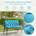 thumbnail image 7 of Kimunuk Outdoor Porch Swing Cushion, 47" X 40" X 5" Waterproof Bench Chair Replacement Cushion with 6 Ties for Patio, Lake Blue, 7 of 7