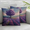 thumbnail image 3 of Orinice Lavender Field Graphic Decorative Throw Pillow Cover for Home Couch Living Room Bed Sofa Car Bedroom Summer Pillow Case 1PC 18x18in, 3 of 5