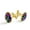 Color 2, variant on Men's Classic Stainless Steel, Color Splash Stars Skull Head Cufflinks Business Wedding Shirts, Golden