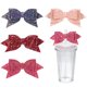 thumbnail image 1 of CRILSTYLEO 4Ud Adornos Para Pajillas Reutilizables Coloridos Con Moño Chic Para Bebidas Frías Y, 1 of 6