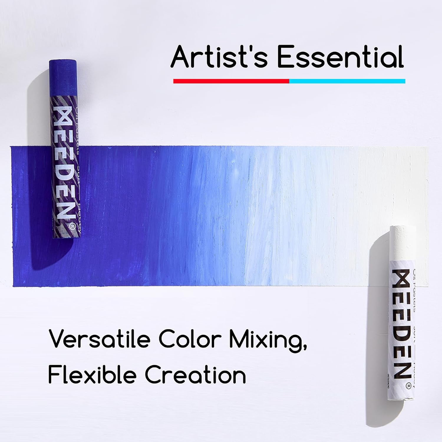 Soft White Oil Pastels: 6 Pcs Oil Pastels for Artists Beginners Adults - Smooth Oil Pastel Crayons for Art Supplies, Painting, Drawing, Blending, Layering, Shading
