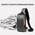 thumbnail image 4 of Bolsa de pecho de cuero PU antirrobo para cinturón de hombre mochila para hombre de calle de viaje JShteea Para Estrenar, 4 of 5