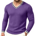 thumbnail image 3 of StSilkitty Long Sleeve T-Shirts for Men Textured V Neck Slim T Shirt Lightweight Soft Stretch Pullover Tops, 3 of 6