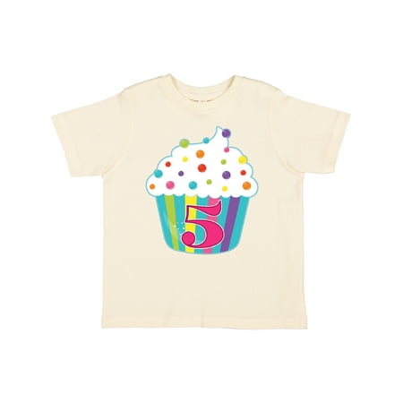 

Inktastic 5th Birthday Cupcake Gift Toddler Boy or Toddler Girl T-Shirt