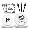 thumbnail image 1 of Artículos de fiesta NUTTYBASH Black Bow Birthday 96 piezas, 1 of 7