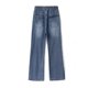 thumbnail image 3 of Pantalones largos de moda para hombre, casuales, de color sólido, con bolsillos y cremallera, cintura elástica, de poliéster., 3 of 4