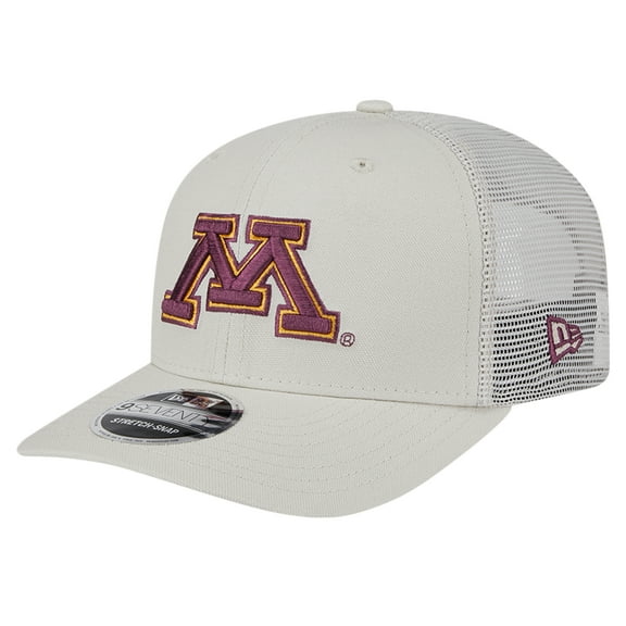 Men's New Era Stone Minnesota Golden Gophers Canvas 9SEVENTY Stretch-Snap Adjustable Hat