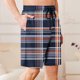 thumbnail image 5 of Mens Pantalones de Verano Ligero Casual Algodón Medio Pantalones Cortos, Ropa de Dormir de Color Sólido Y Pantalones de Vestuario, 5 of 6