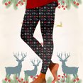 thumbnail image 4 of Zhanying Leggings Thermiques pour Femmes Esprit des Fêtes Légers Collants Rayés Noirs et Rouges Grande Taille Noir m, 4 of 5