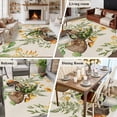 thumbnail image 6 of Rectangle Area Rug 5x8ft,Pastoral Coffee Frog Mushroom Washable Carpet Non-Slip Runner Accent Rugs Indoor Floor Mat for Bedroom Living Room Decor,Retro Bread on Linen, 6 of 9