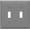Gray, variant on Double Toggle Switch Cover, Two Gang Light Switch Wall Plate, Standard Size 2-Gang 4.5" x 4.5", Unbreakable Polycarbonate Thermoplastic, UL Listed, 8812-BR, Brown