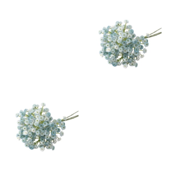 Inteprter Flores artificiales de sujeción, manojo de flores de aliento, ramos falsos de plástico, guirnalda, accesorios de tiro, decoración de Azul 2piezas