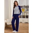 thumbnail image 6 of ebukurty Pajamas for Women Set Long Sleeves V-neck Lounge Sets, Sizes S-XL, 6 of 7