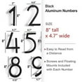 thumbnail image 4 of NACH Floating Mount House Address Shadow Number For Outside or Inside, Mailbox Number For Outside, Front Door, Garage Door, Maximum Rust Protection, Black Aluminum, 8 inch, Number 4, HH-SDW8-BLK-4, 4 of 5