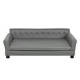 thumbnail image 2 of BingoPaw Extra Large Wooden Frame Raised Lounge Bed Dog Sofa Couch with Comfortable Cushion Mat Grey, 2 of 10