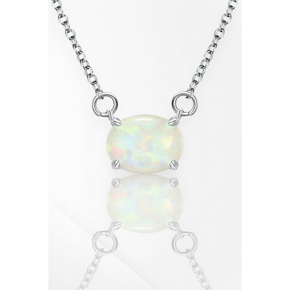 Moonstone Silver Necklace – Minimalist Pendant for Women